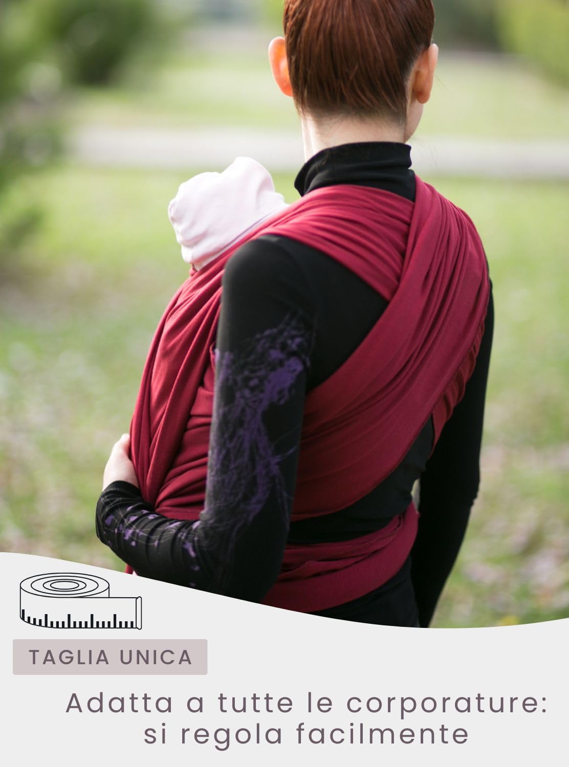 Fascia elastica portabebè Neko Slings sangria