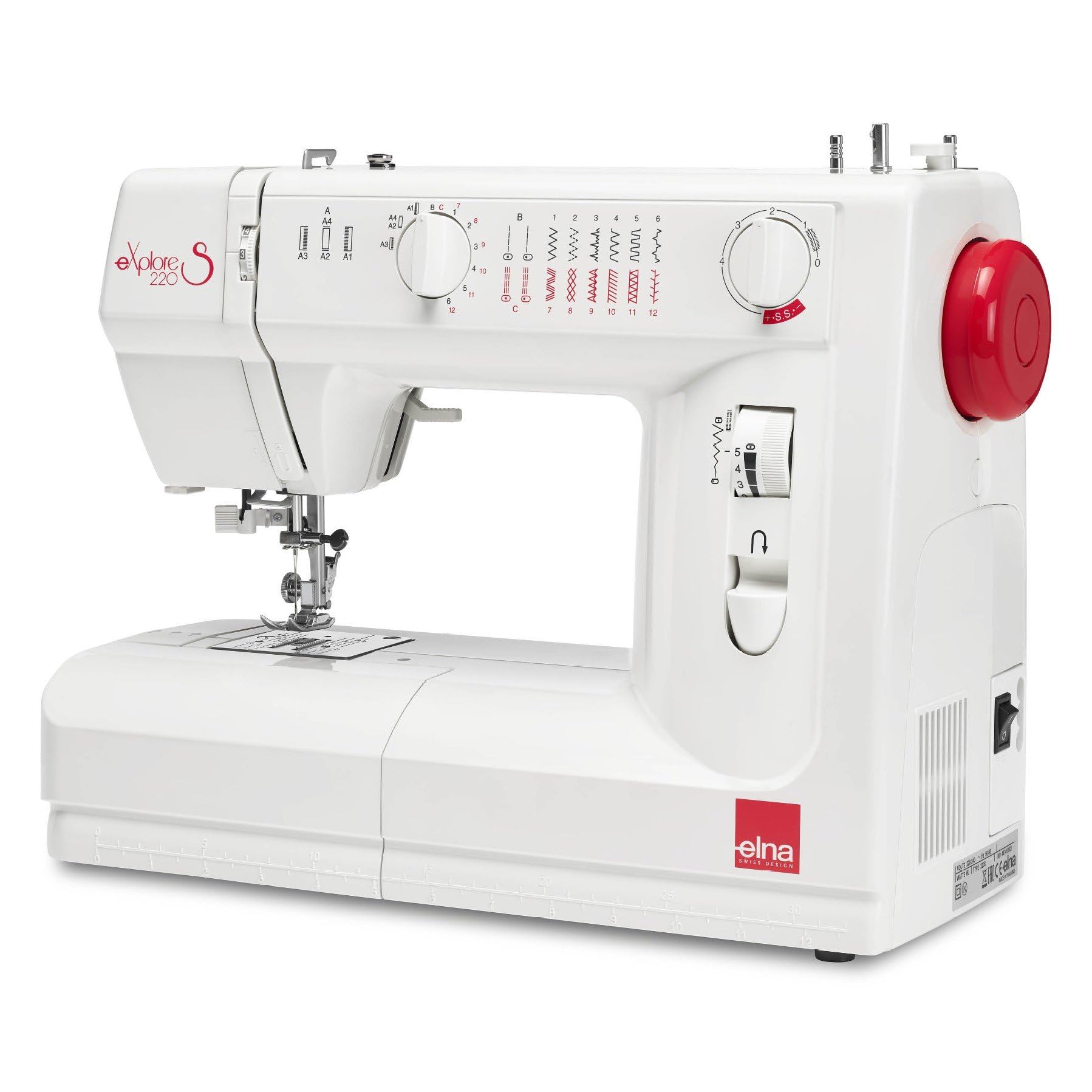 Elna eXplore 220S mechanische Nähmaschine (rot)