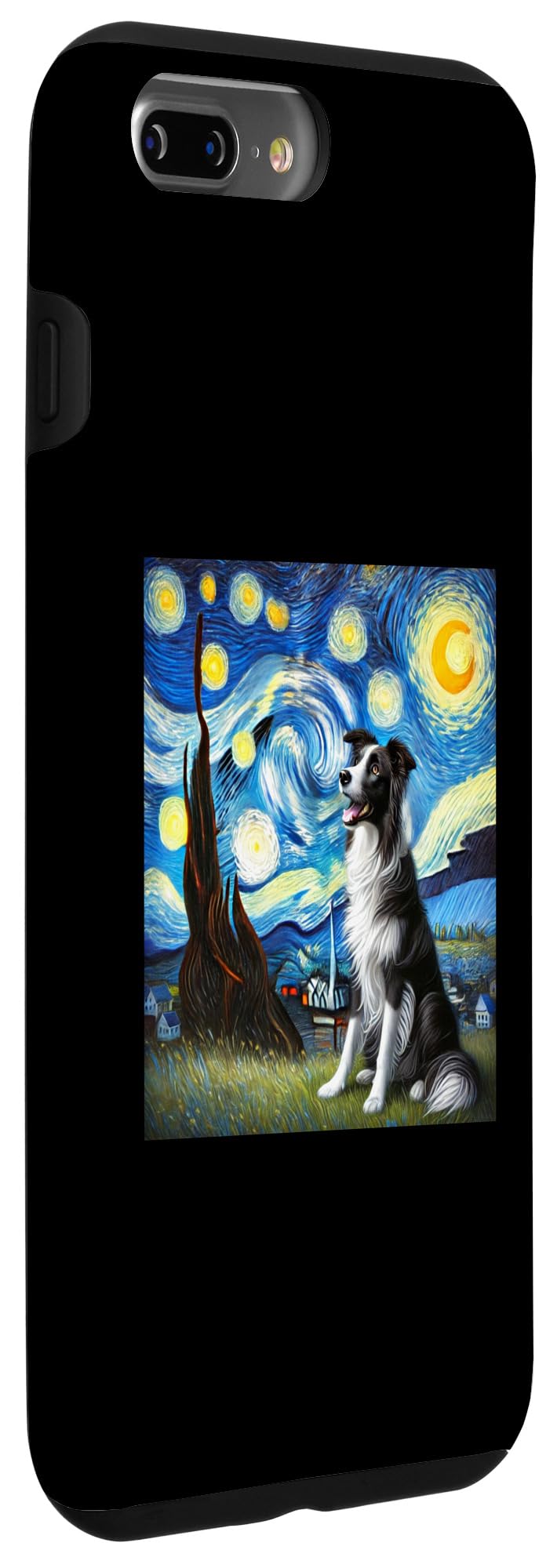 iPhone 7 Plus/8 Plus Starry Night Vincent Rendition Van Gogh - Border Collie Case - Image 3