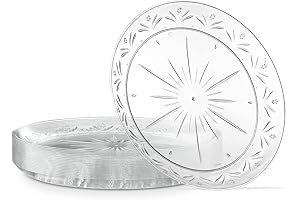 PLASTICPRO Premium 6'' Heavy Weight Disposable Plastic Dessert Plates