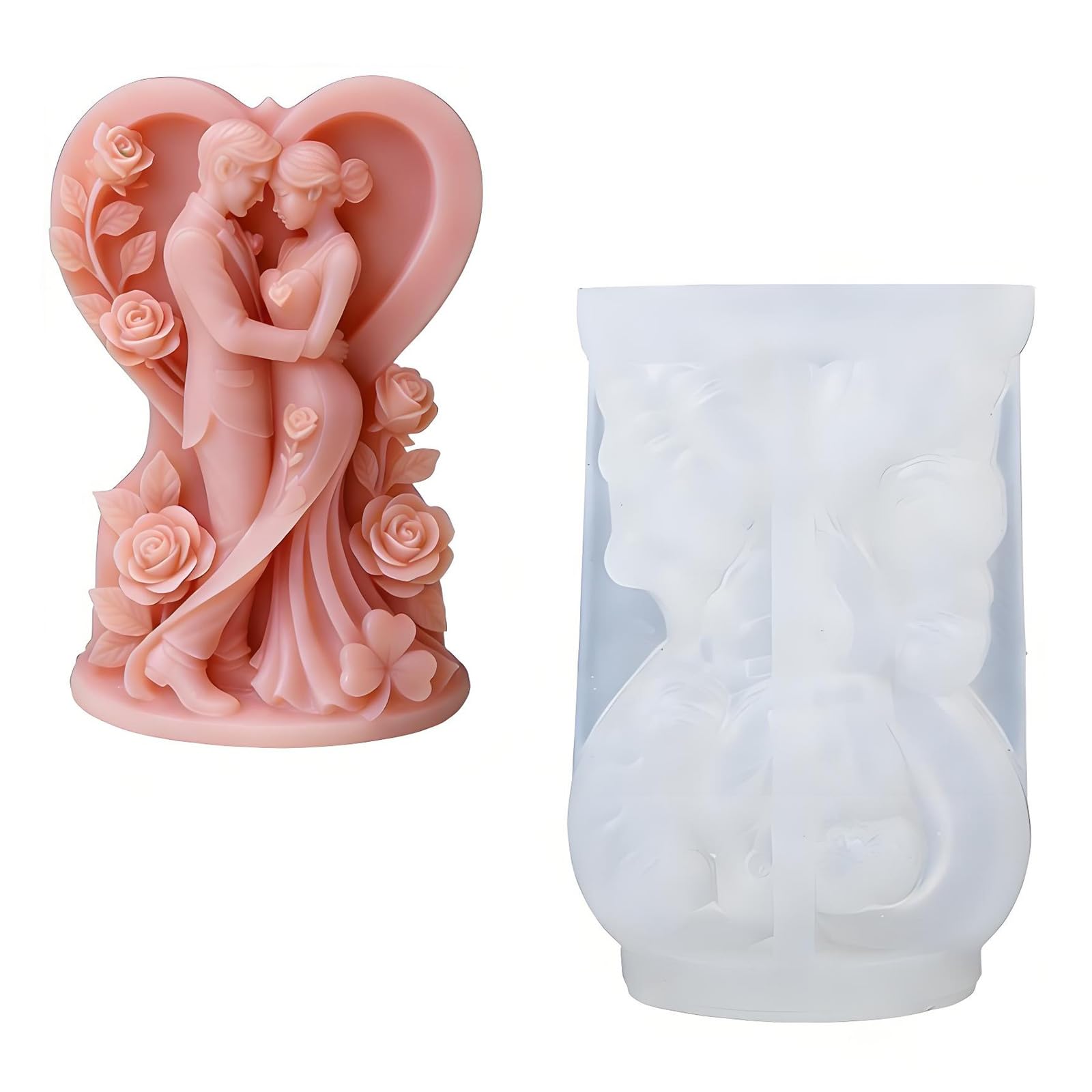 Alksubbm Sturdy Silicone with Romance Couple Sculpture for Home Decoration Projects Couple Silicone