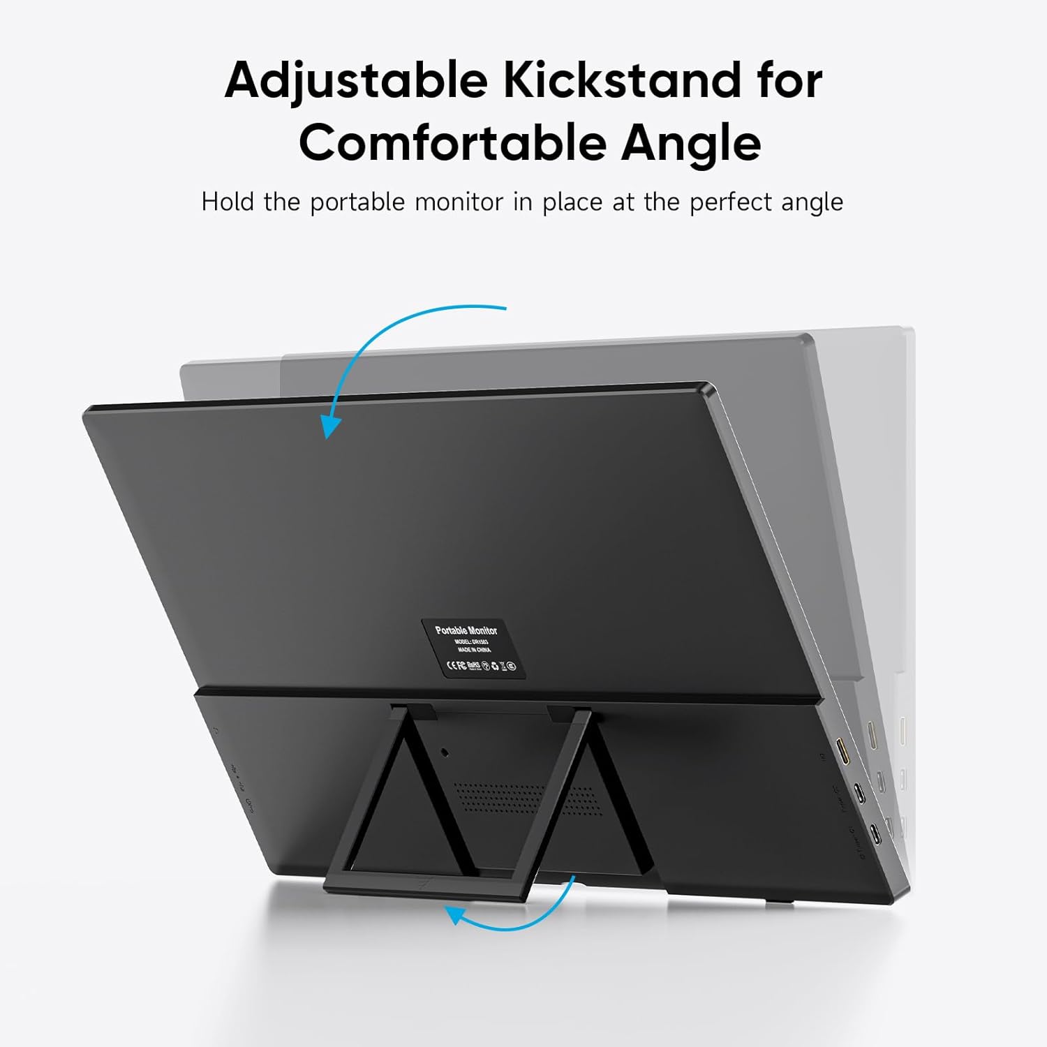 Portable Monitor, 15.6" FHD 1080P Travel Screen for Laptop, Ultra-Slim External Display With Kickstand, Screen Extender for PC Mac Phone PS4/5 Xbox Switch - Image 8