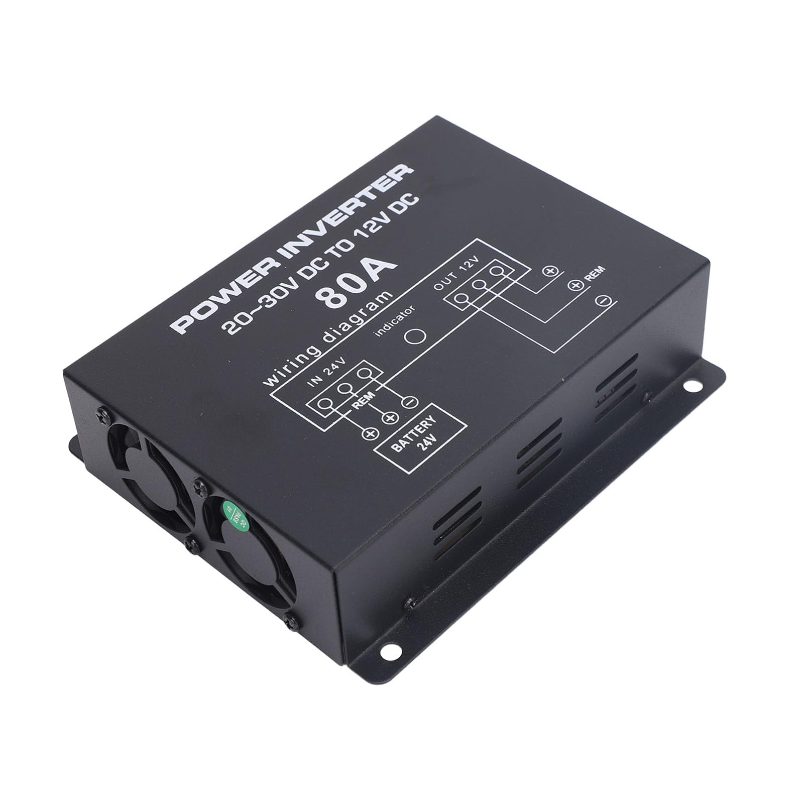 Convertitore Riduttore di Tensione da 24 V a 12 V per Auto, Camion, Camper, SUV, Autobus, Controllo della Temperatura (80A)