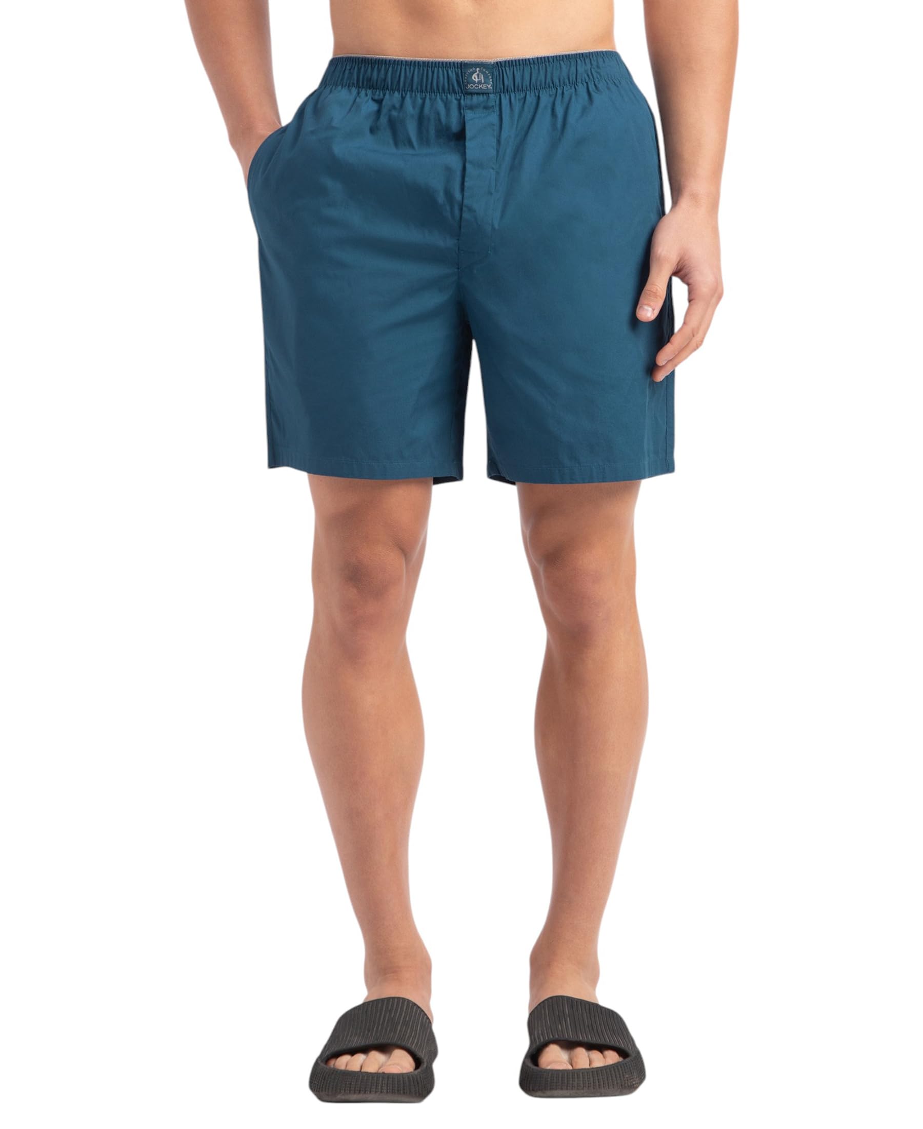 Men's Cotton Boxer Shorts Regular Fit Solid-image-33