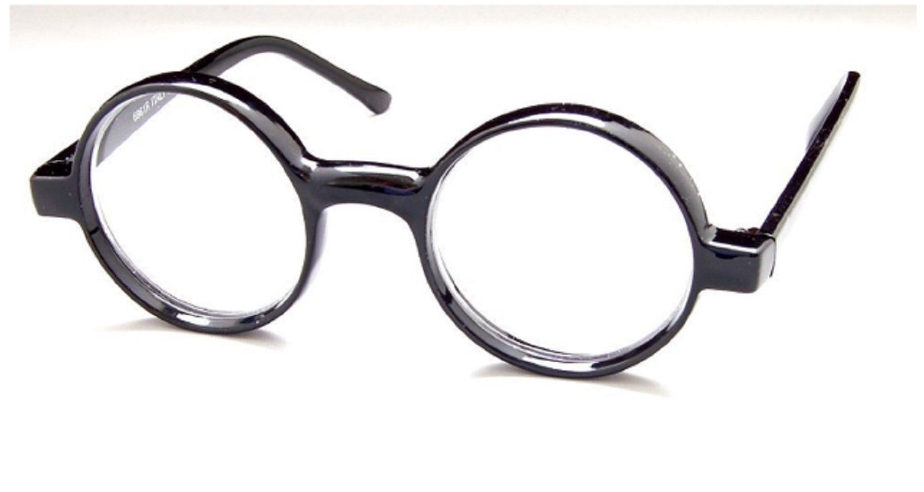 The Cambridge Iris Style Round Reading Glasses, Totally Round +1.50 Black (Carrying Case Included)