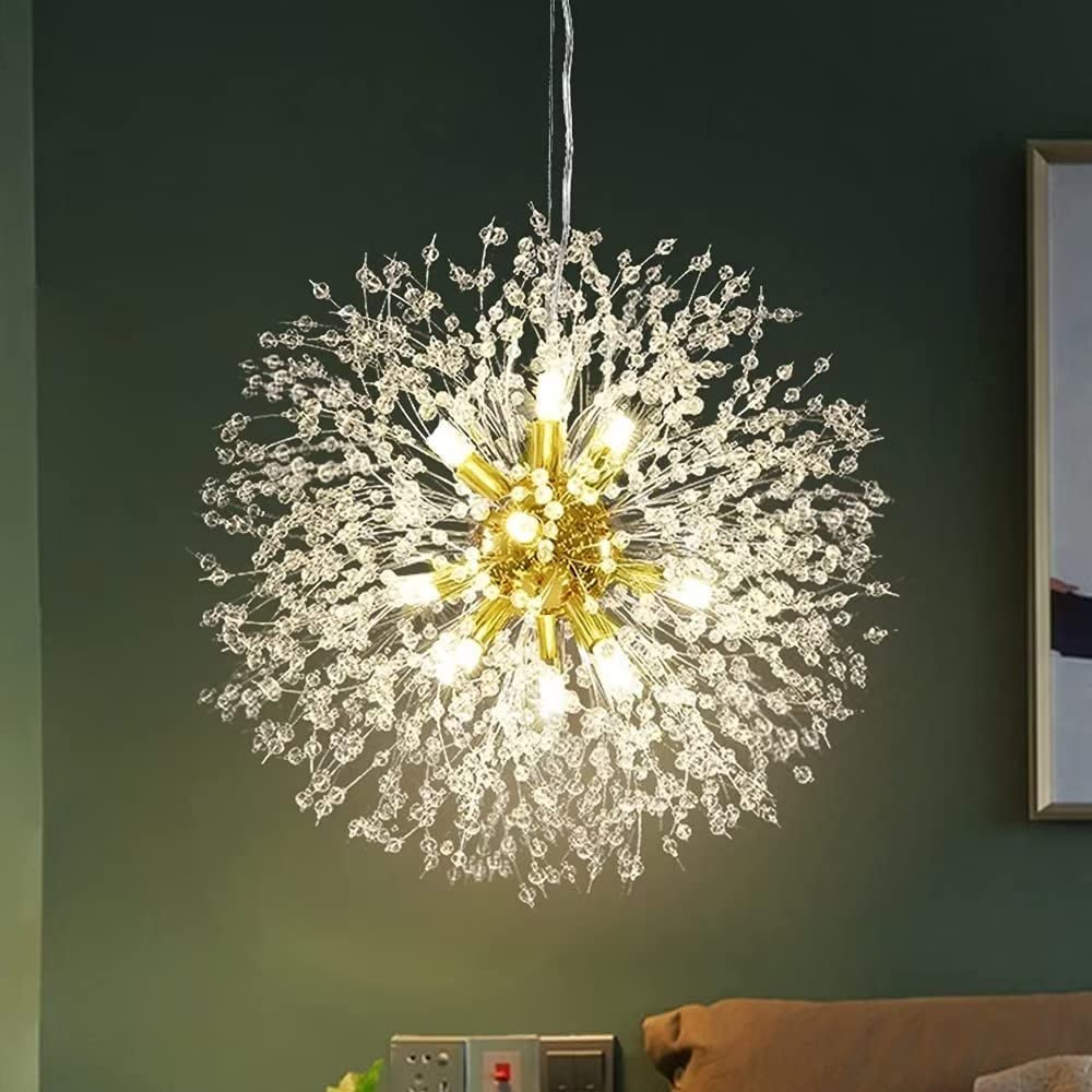 SXECAEPS Modern creative chandelier Fireworks Crystal Dandel Ceiling Fixture Living Room Kitchen Island Light Long 36.2" Gold,additionalWeblabs:(PAXCHECKOUTBUYNOWUFOTANGODESKTOP1118473:
