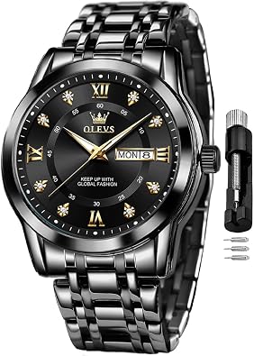 OLEVS Watch for Men Classic Business Dress Stainless Steel Men Watch
