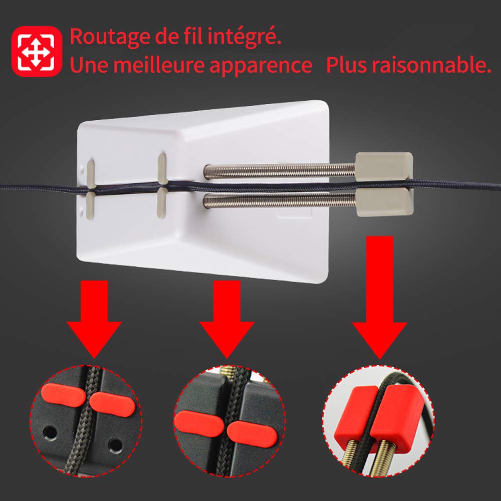 Hotline Games Clip de Cordon de Souris | Bungee de Souris | Système de Gestion du Cordon de Souris Noir 3.0