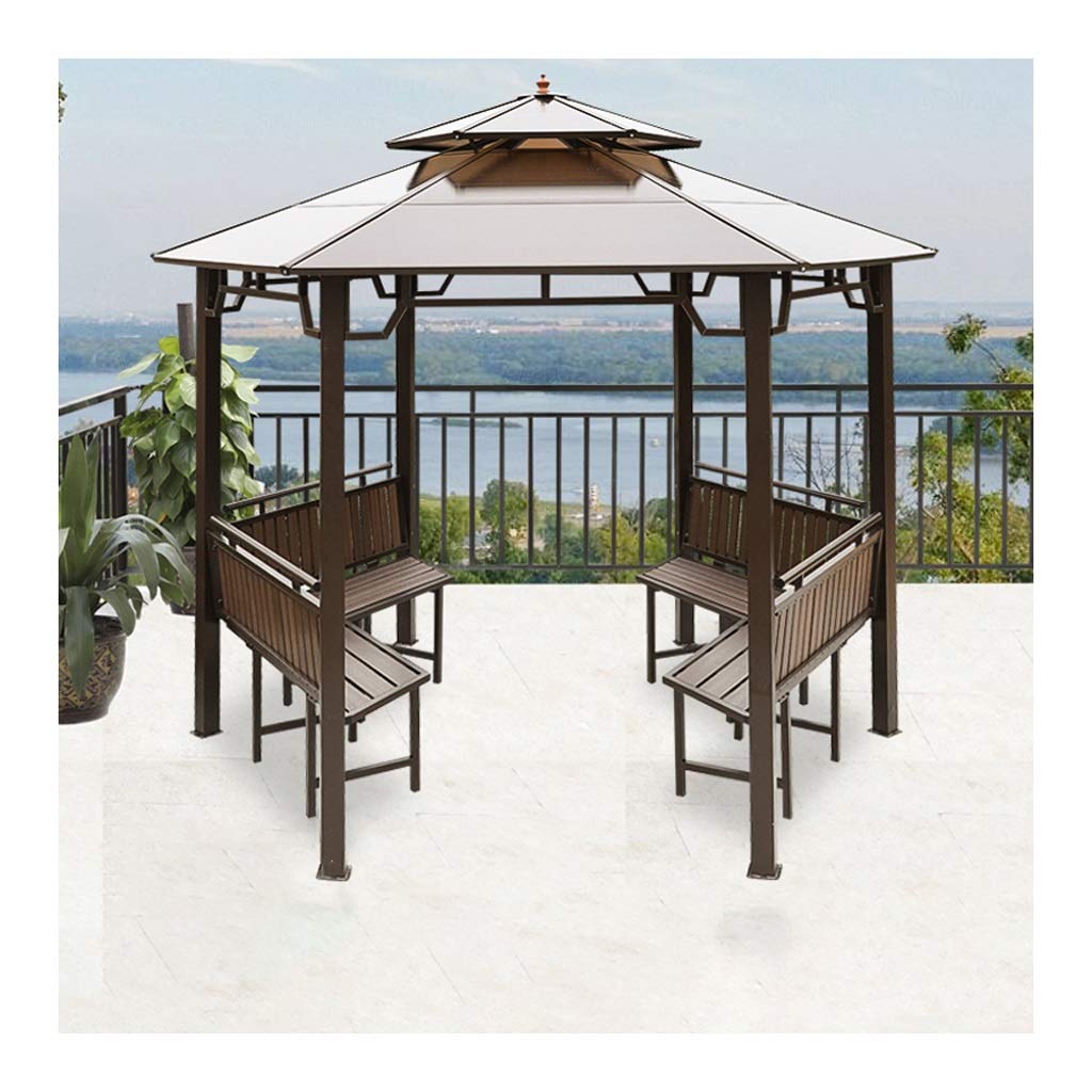 Buy Outdoor large garden gazebo 12x12 FT Gazebos for Patios, Villa Patio Gazebo Double Roof