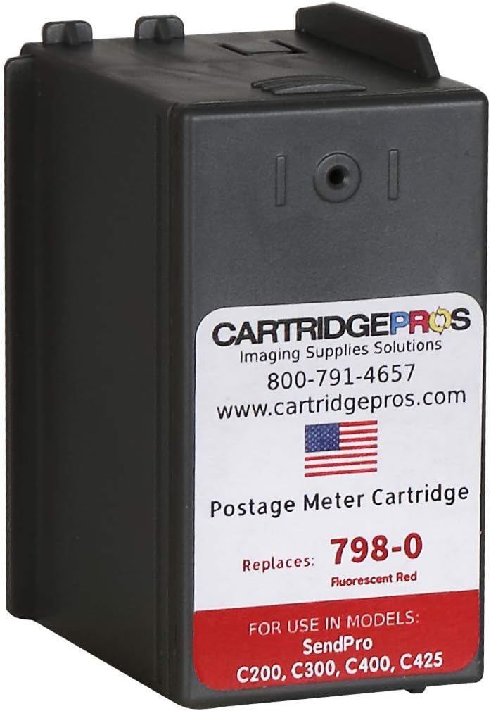 Made in USA - Compatible Replacement SLโ798โ0 Ink Cartridge for SendPro C200, C300 and C400 Postage Machines