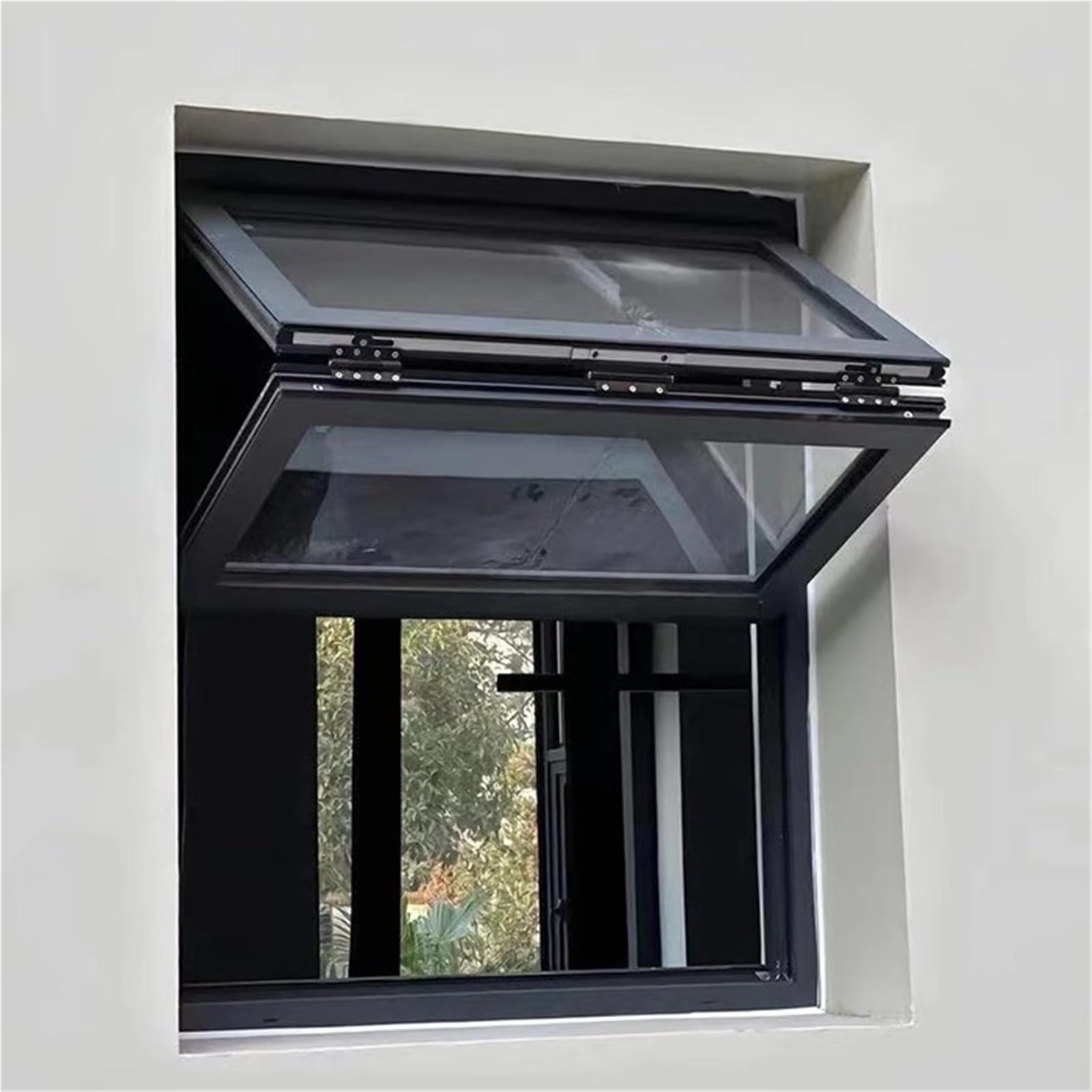 Ventanas correderas Plegable Ventanas Correderas para Puesto de Concesión, Negro Recambio Ventana de Servicio para Restaurante de Comida Rápida y Cocina Abierta Comercial(WxH 16x33 in/40x83cm)