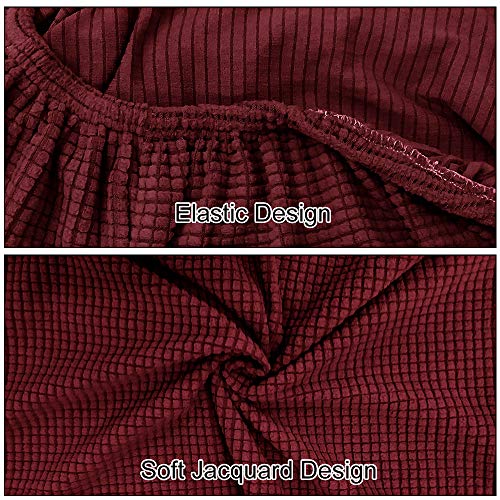 Goodtou Chair Covers For Dining Room Chair Chair Covers For Dining Room Set Of 6 Chair Covers (Set Of 6, Wine Red) #TOP4