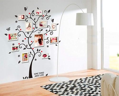 Miniatura 2 de Kiddale Calcomanías de pared para árbol de fotos, adhesivos de PVC extraíbles, calcomanías de pared familiares, arte mural, decoración del hogar