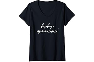 Womens Baby Moon Shirt For An Expecting Mother Babymoon V-Neck T-Shirt