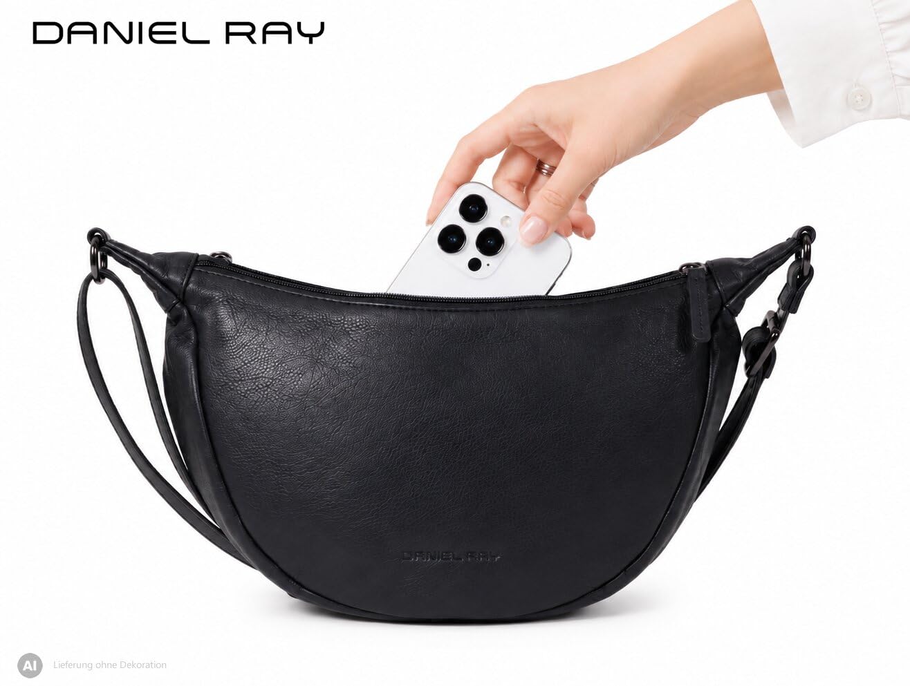 Handtasche Leder Moonbag Crossbody Schultertasche Portaugusta 1595 +e