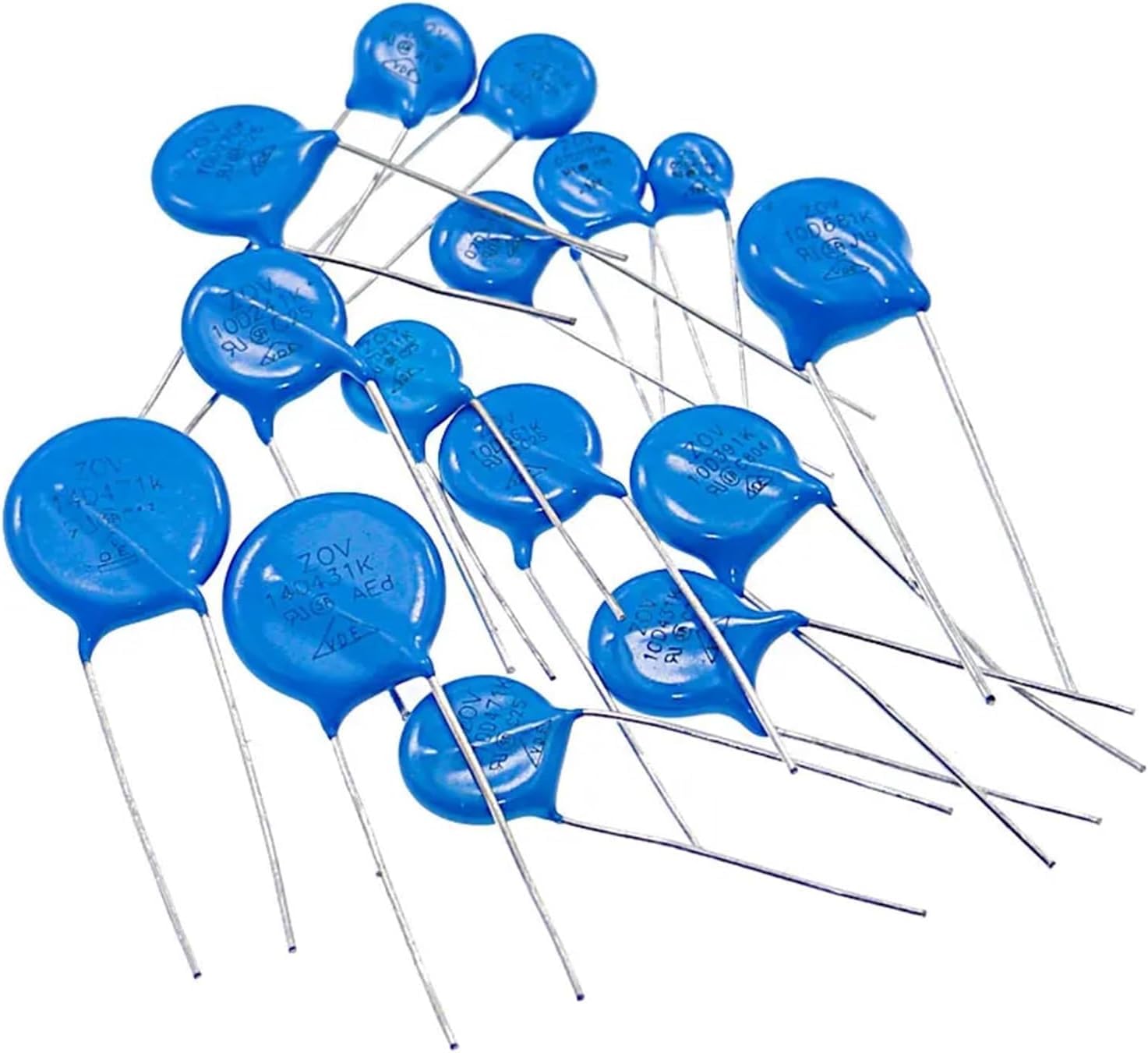 LeHang 150pcs 15value Varistor Resistor Kit Assortito 5D471K 7D471K 7D431K 10D471K 10D431K 10D241K 10D391K 14D431K 14D471K