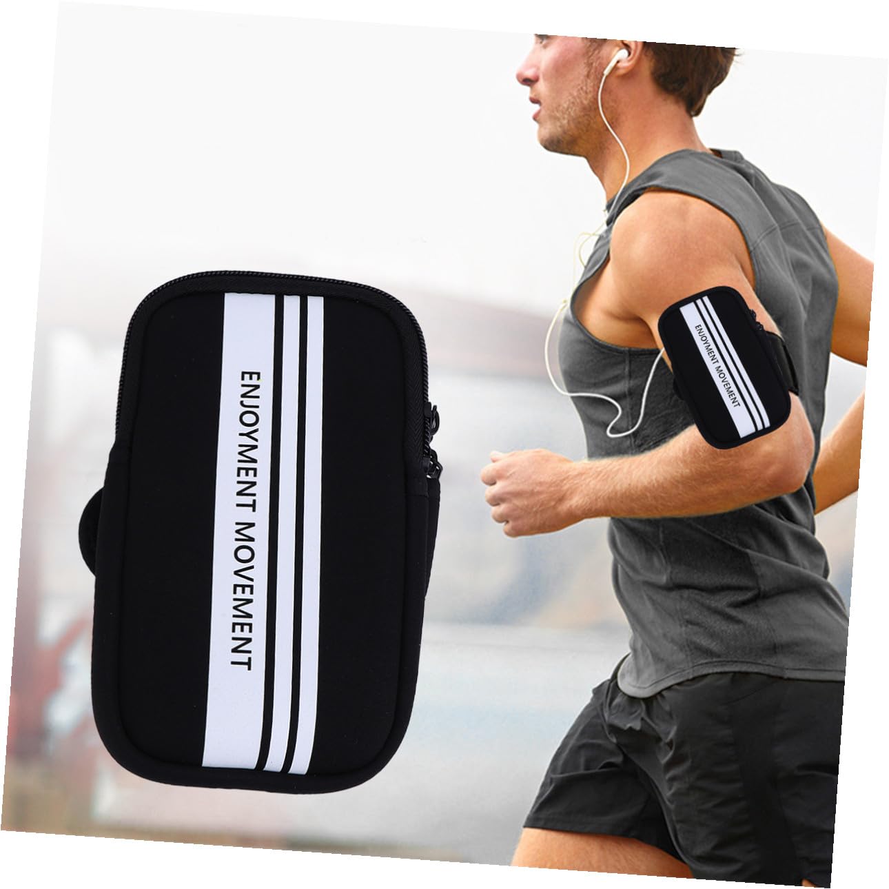 DOITOOL 3stücke Wasserdichtes Sportarmband Für Handys Praktische Handyhalterung Für Jogging Laufen Und Outdoor-aktivitäten Schwarz Mit Kopfhöreranschluss