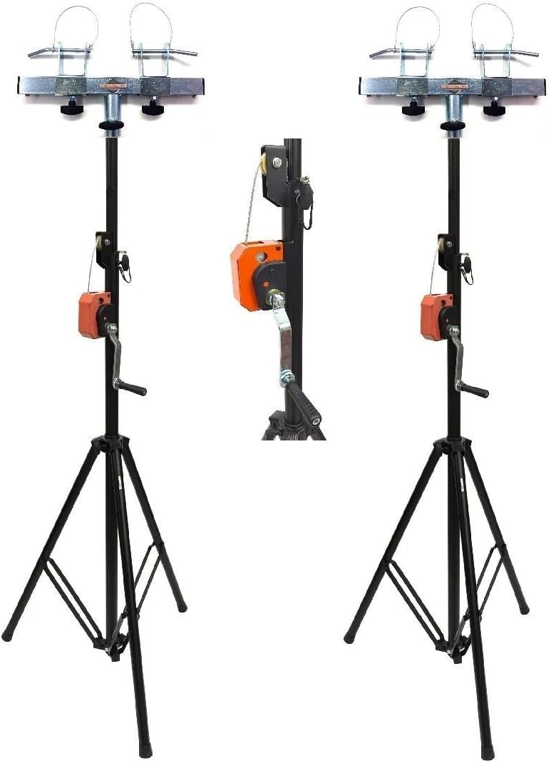 15' Wide Crank Triangular Trussing Mobile DJ Lighting Truss System Triangle 10" Diameter Trussing Instead of 6" Like Other Brands