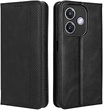 PEIYE Cover per Oppo A40 4G / A40m / Oppo A60 5G, Custodia Libro Flip in PU Pelle Portafoglio, Case Antiurto Soft con Porta Carte e Chiusura Magnetica, Funzione Stand - Nero