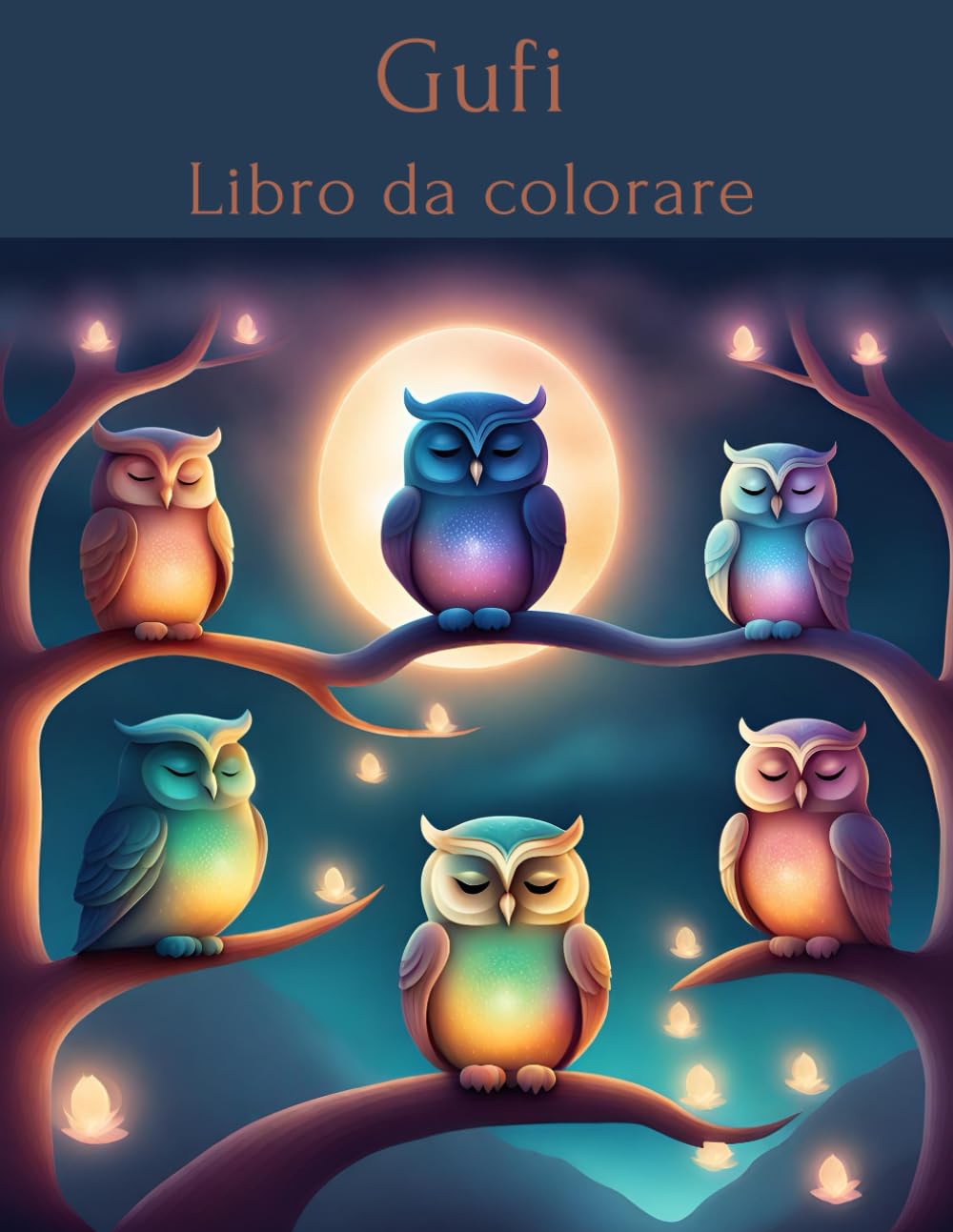 Gufi: Libro da colorare