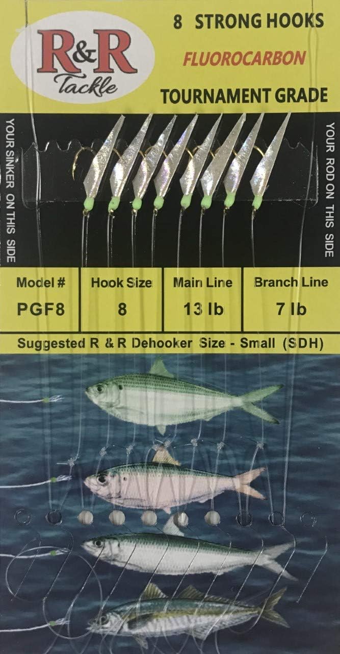PGF8-10pk: R&R Tackle’s 10 Pack of PGF8 Fishing Bait Rigs - one of R&R’s Best Small Bait Fishing Rigs