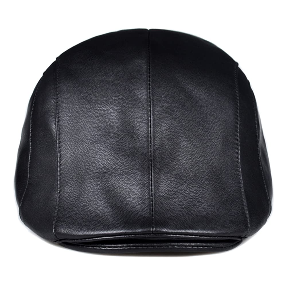 UMJIGF Flat Cap, Classic Winter Hats for Men, for Father,Newsboy Cabbie Cap,Black-X-Large