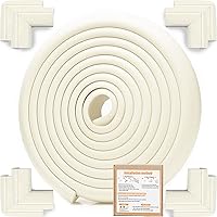Vista 9 de Protector de esquinas y bordes a prueba de bebés de 8.2 pies (borde grande de 7.5 pies + 4 protectores de esquinas), parachoques a prueba de bebés