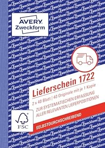 Avery Zweckform 1722 Lieferschein 2 x 40 Blatt