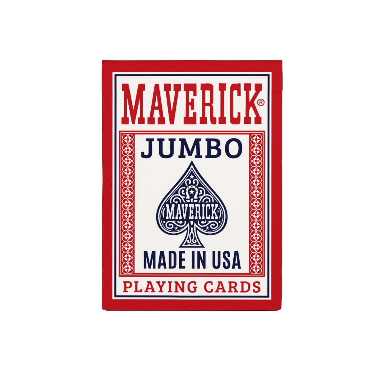 Maverick Lot de 12 cartes à jouer Made in USA Jumbo Index Rouge Bleu