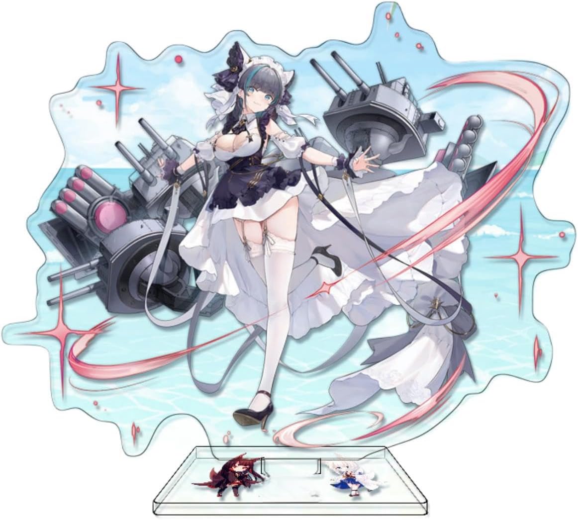 Sonsoke アズールレーン フィギュア スタンド ゲームフィギュア アクリル 周辺機器 オーナメント コスプレコレクション (HMS Cheshire 3)