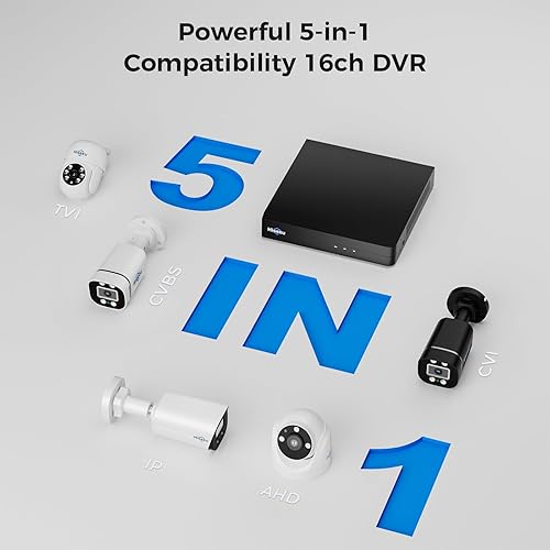 Miniatura 6 de Hiseeu Sistema de cámara de seguridad de 5MP 8ch Wire Sistema de cámara de seguridad para el hogar 8 unids cámaras de seguridad al aire libre con