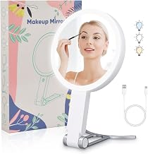20X/1X Magnifying Mirror with 64LED Double Sided Rechargeable Illuminating Illuminating Mirror for Makeup, Bathroom, Travel, Office Gift (20X White)