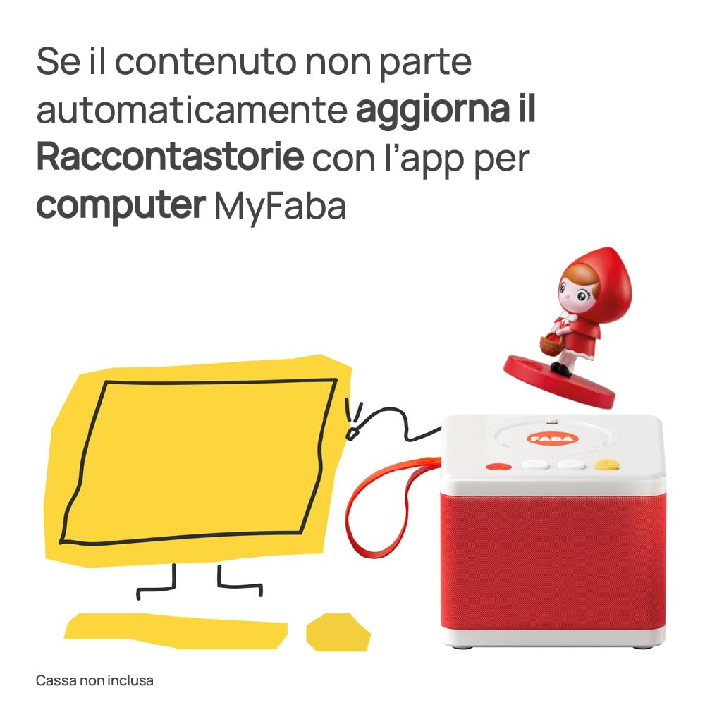 FABA Personaggio Sonoro – Cappuccetto Rosso e altre storie – Storie e fiabe sonore per bambini e bambine 3-5 anni - Ascoltabile Raccontastorie, gioco educativo versione italiana