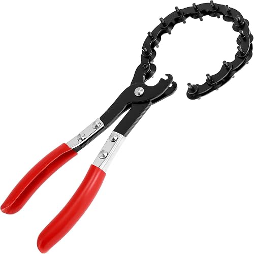 QWORK Exhaust Pipe Cutter for 3/4" to 3-1/4" Tubing – Compact Chain Tailpipe Cutter for On-Vehicle Repairs – Heavy Duty Cutting Tool for Muffler, PVC and Copper Pipes