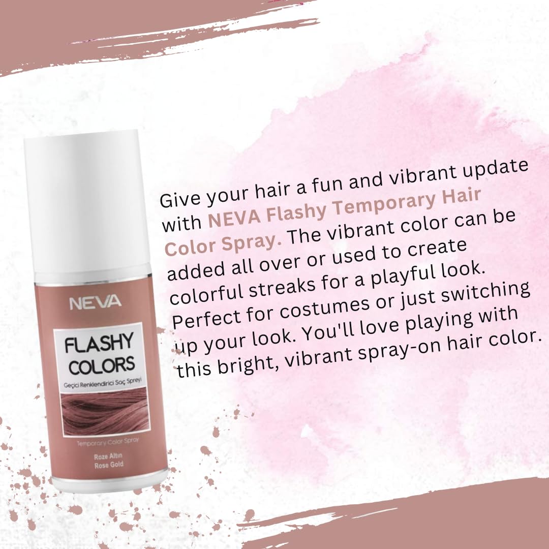Geçici Renk Saç Spreyi Roze Altın 75 ml 8698636613873
