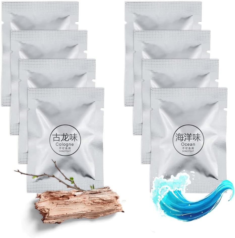 URAQT Car Air Freshener Refills, 8 Pack Automotive Outlet Freshener, Diffuser Vent Clip Solid Fragrance Replacement Pads, Aroma Perfume Aromatherapy Ornament (Ocean+Cologne)