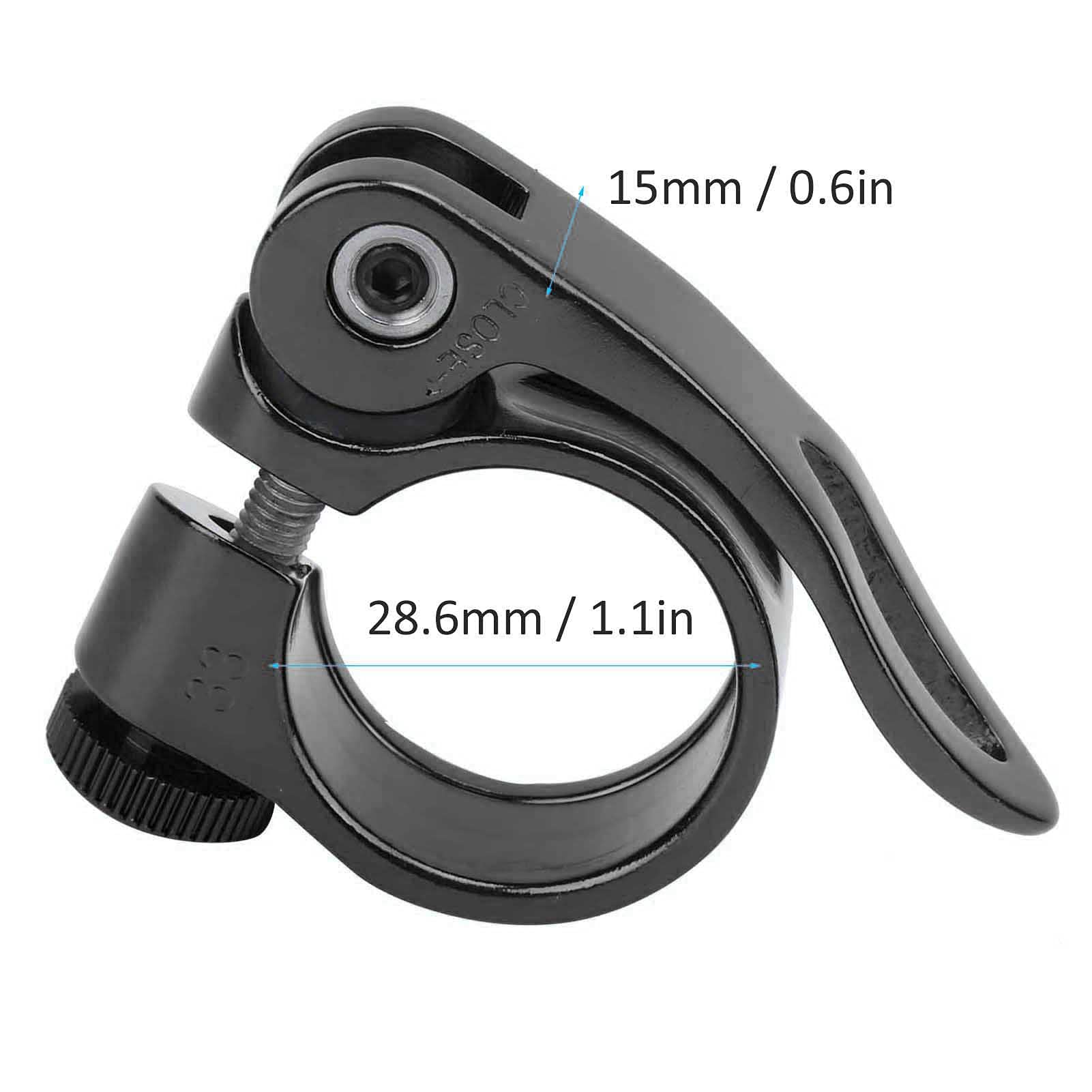 Abrazadera De Tijas De Sillín Para Bici - Ajuste Rápido Y Seguro Para 27,2-28,6 Mm - Aleación De Aluminio Plateada