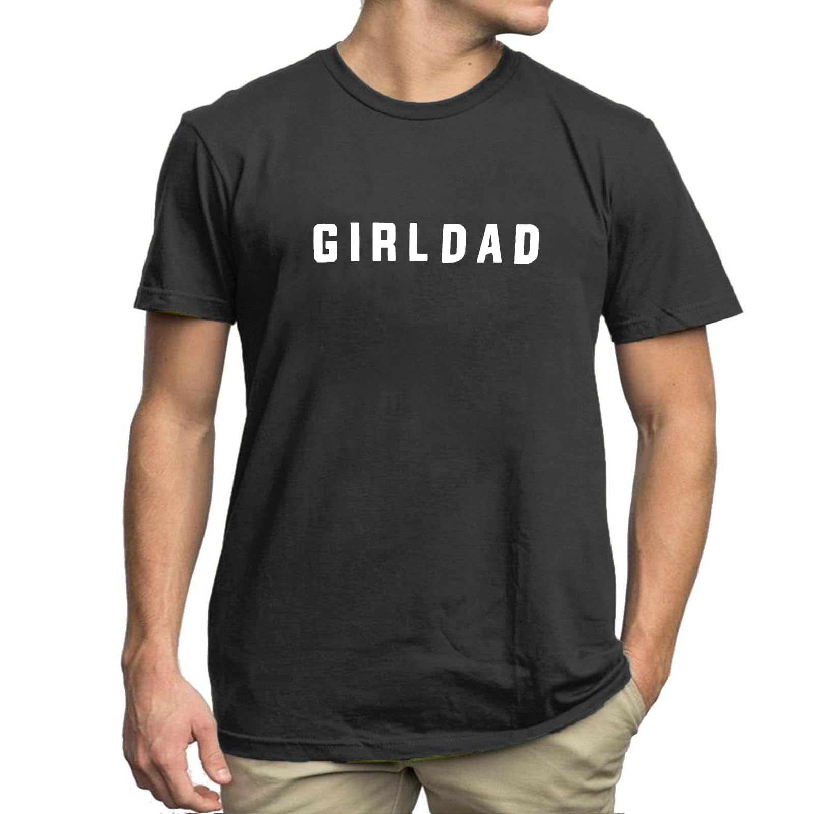 Tewmeu Girl Dad Shirt for Men Best T Shirt Gift for Daddy I Keep All My Father Jokes in A Dad-A-Base Shirt
