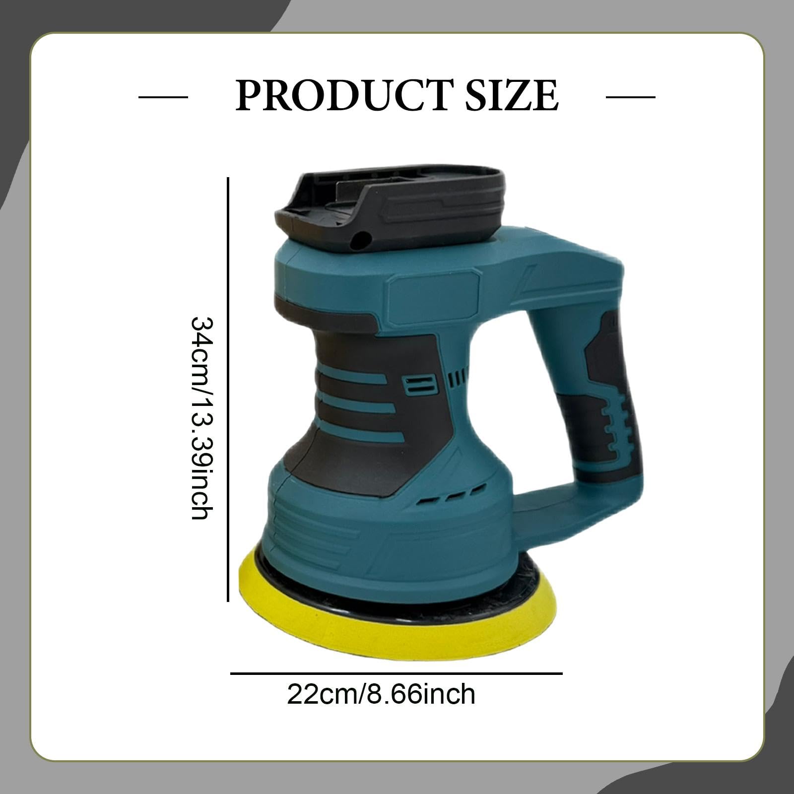 Máquina pulidora de pantalla digital para coche, ligera, multiusos, con cera de 21 V de potencia, 13.39 x 8.66 x 8.58 pulgadas