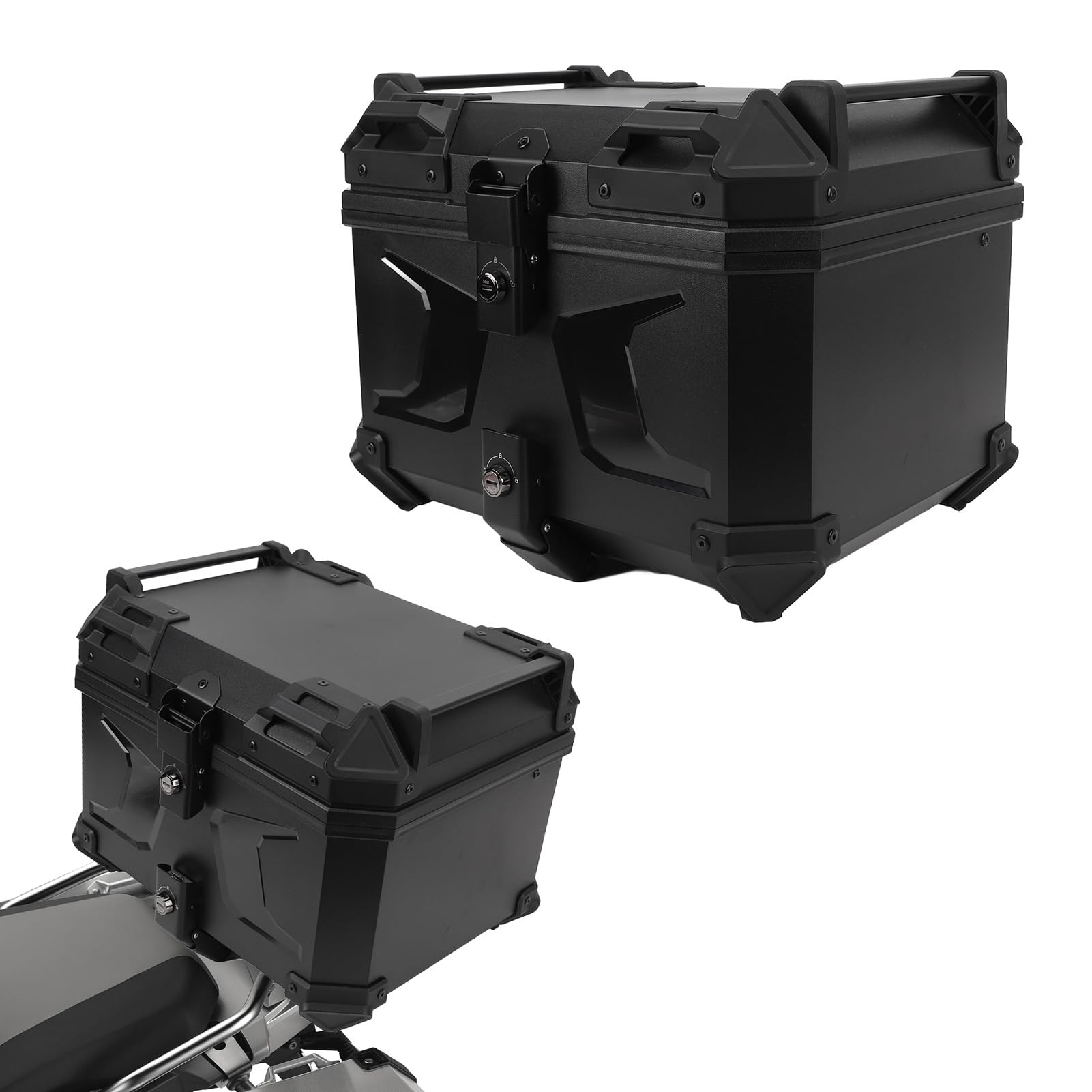 CHICIRIS 45L Kufer na Kufer na Motocykl ABS Tylny Schowek Motocykl z Zamkiem Szybko Otwierany Wodoodporny 42 X 33 X 33 Cm Dla Osób Dojeżdżających do Pracy Dla Motocyklistów