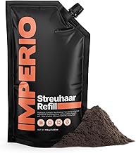 IMPERIO Refill Pack for Hair Spreaders - 110g Refill with High Quality Hair - Sustainable Refill with Practical Closure - Simple Hair Box Refill (Brown)
