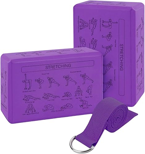 Miniatura 8 de YogaBrick - Juego de espuma ligera antideslizante de 9.1 x 5.9 x 3.0 in, equipo de bloque de apoyo para yoga, adorno multifuncional para mujeres,