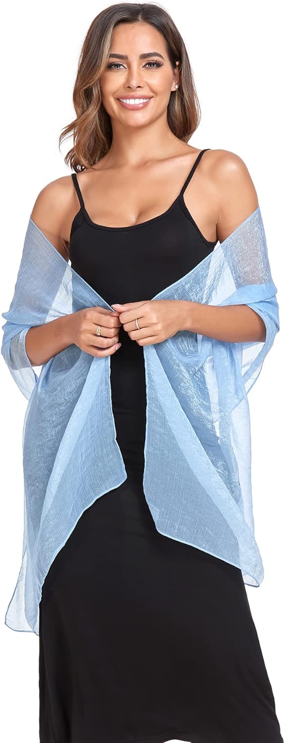 SURVODJA Women Shawls and Wraps for Evening Dress Lightweight Scarf Wedding Guest Shawl Wrap Bridesmaid Scarves - Image 5