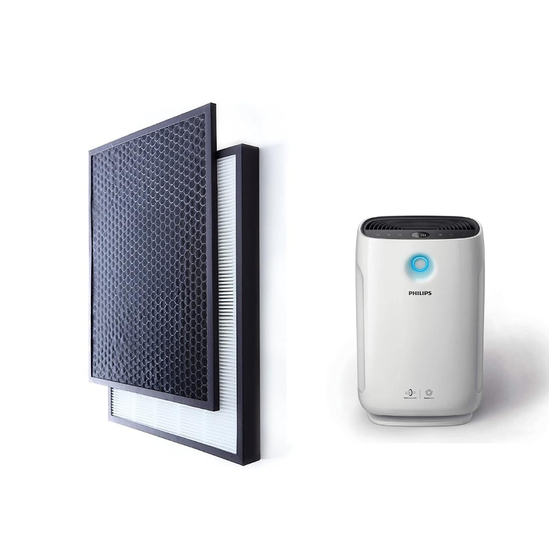 ILoveCleanAir Compatible (HEPA + Activated Carbon) Filter Set For Philips AC2882/2887/2892 Air Purifier(Only Replacement Filter Not The Air Purifier),White
