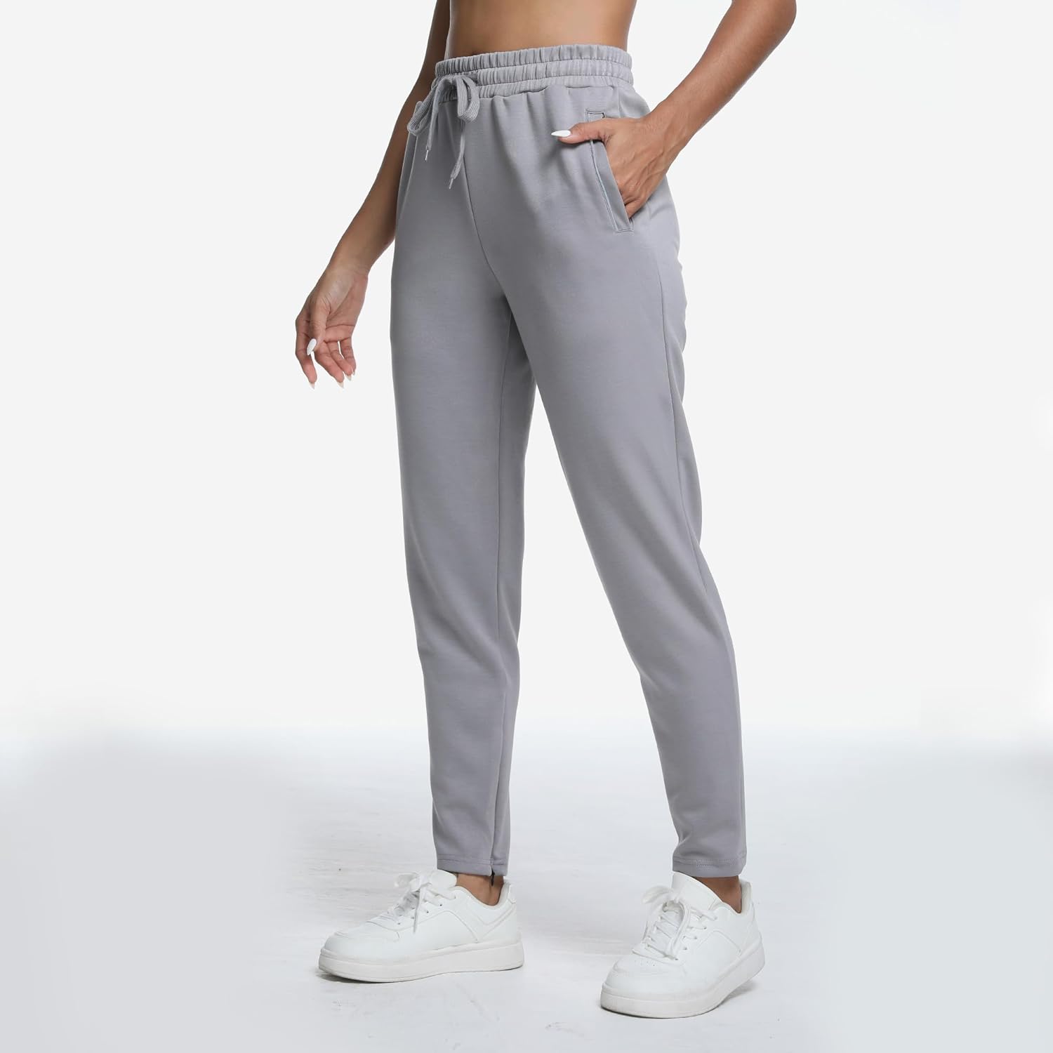 BROKIG Women's Cloudloft Joggers Zipper Pocket,Casual Soft Sweatpants Athletic Tapered Pants for Women Lounge Workout - Image 2