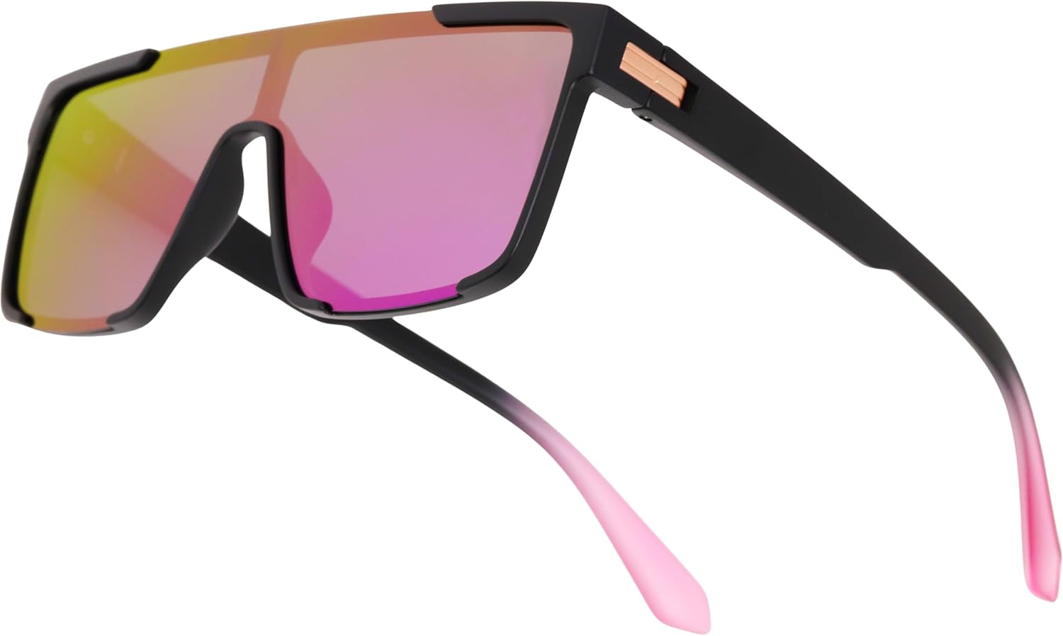 Polarized Shield Sunglasses for Men and Women UV400 Protection Flat Top Design Lightweight TR90 Fashion Shades