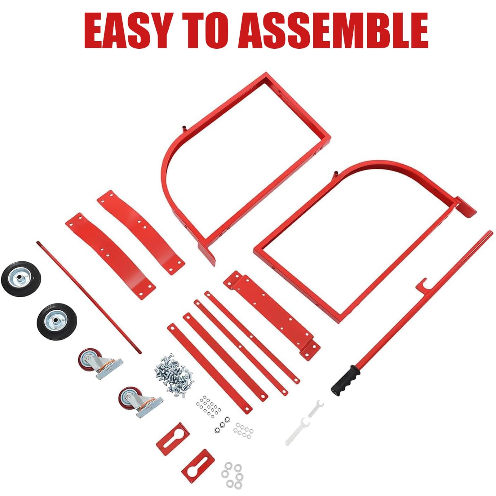 Supporto Mobile per Fusti con Ruote E Maniglia, Robusto Supporto in Acciaio per Fusti Rotondi, Ideale per Officina, Fabbrica, Garage, Magazzino