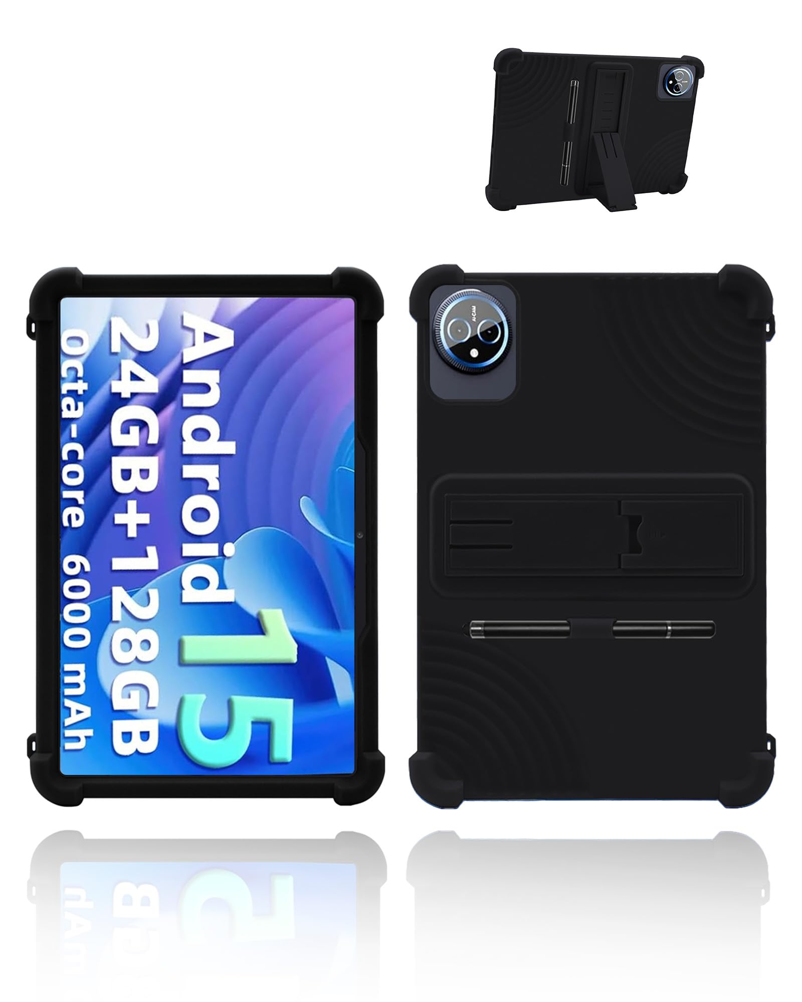 for Raemond K80 Android Tablet,10" 2.5K Ultra Clear Display Tablet Model Case,Soft Silicone Adjustable Stand Cover Lightweight Kids Friendly,with