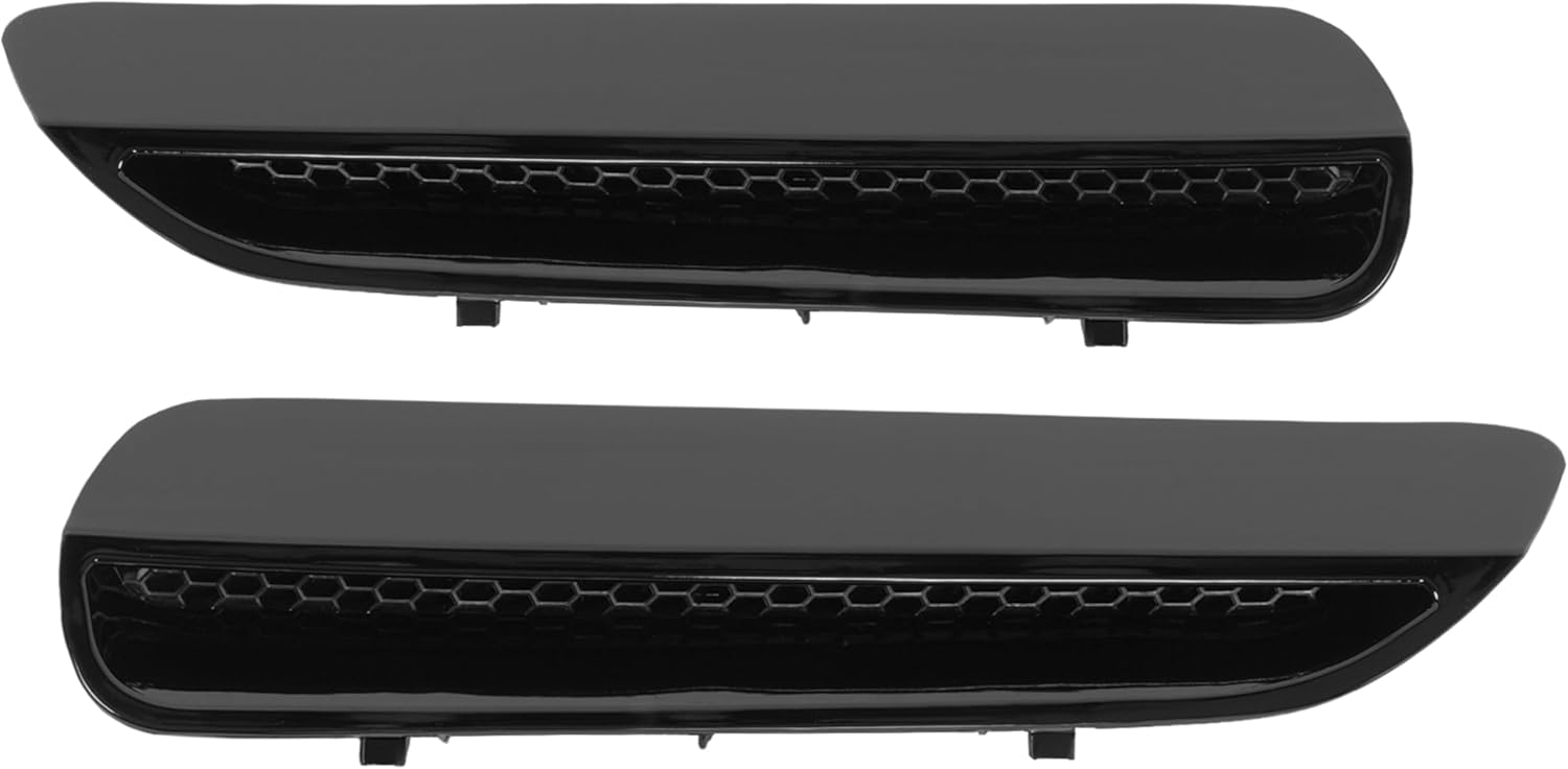 ALMULOO Hood Vent Compatible with 2008-2009 Pontiac G8 Replace for 92221708 92221709 Hood Front Hoods Air Intake Vent Cooling Scoop Plastic(ABS) Unfinished Black