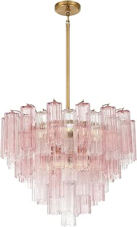 Crystorama Addis 12 Light Aged Brass Chandelier